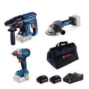 Bosch GBH 180-LI + GWS 18V-15 S + GDX 18V-285