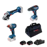 Bosch GWS 18V-10 + GSR 18V-50 + GDX 18V-285