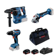 Bosch GBH 18V-28 C + GWS 18V-10 + GSR 18V-65