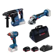Bosch GBH 187-LI + GWS 18V-10 + GDX 18V-285