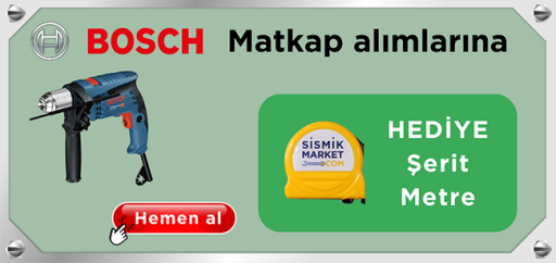 Bosch Matkap alana HEDİYE Şerit Metre