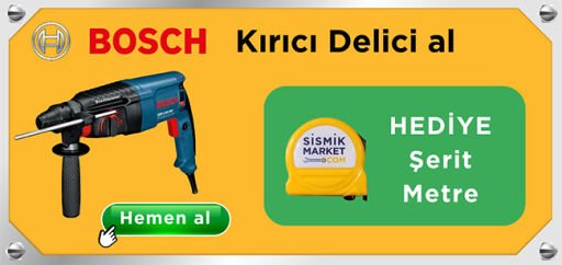 Bosch Kırıcı Delici alana HEDİYE Şerit Metre