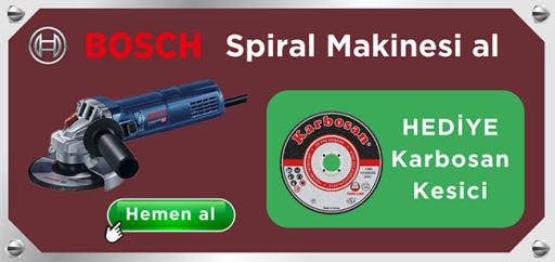 Spiral Makinesi alana HEDİYE Karbosan Inox Kesici