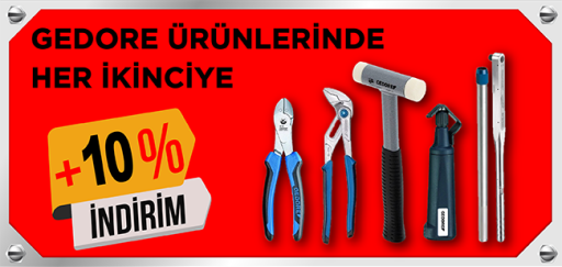 Gedore'de her 2'nci ürüne %10 EKSTRA İNDİRİM
