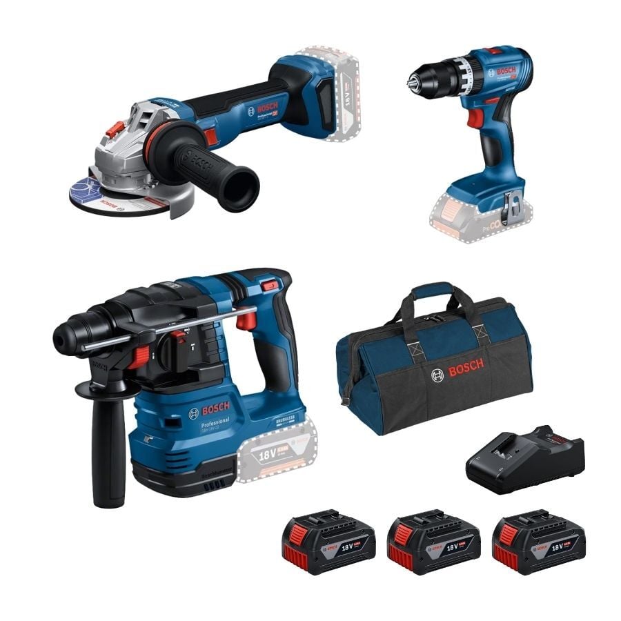 Bosch GBH 18V-22 + GWS 18V-11 S + GSB 18V-45