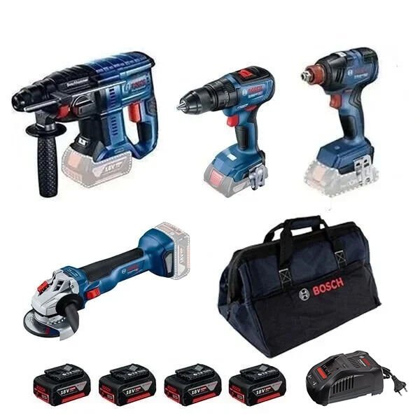 Bosch GBH 180-LI + GWS 18V-10 + GSB 18V-50 + GDX 18V-200