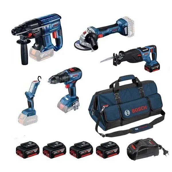 Bosch GBH 180-LI + GWS 180-LI + GSR 18V-50 + GSA 185-LI + GLI 18V-300