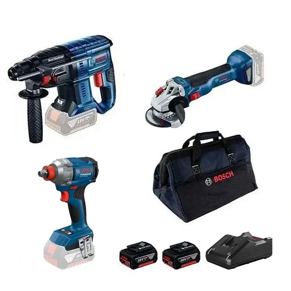 Bosch GBH 180-LI + GWS 18V-10 + GDX 18V-285