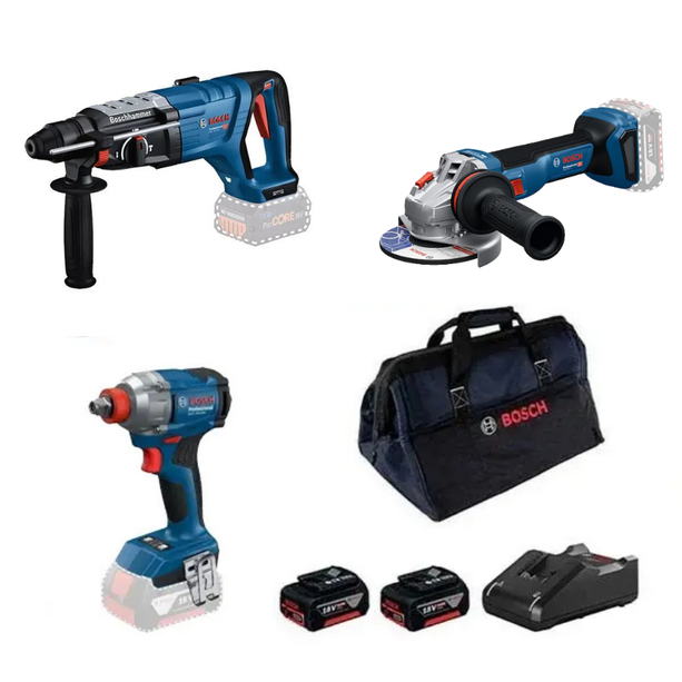 Bosch GBH 18V-28 D + GWS 18V-11 + GDX 18V-285
