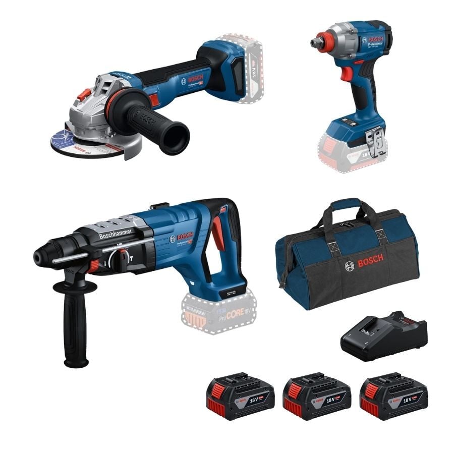 Bosch GBH 18V-28 D + GWS 18V-11 S + GDX 18V-285