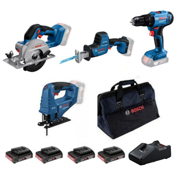 Bosch GKS 18V-51 + GSA 18V-24 + GST 183-LI + GSB 183-LI