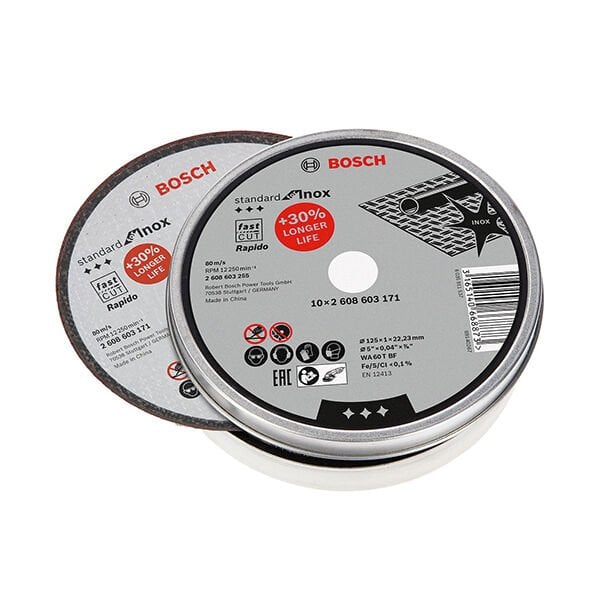 Bosch Inox Kesici Rapido 10 adet 125x1.0 mm