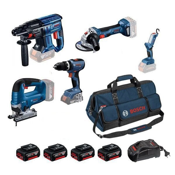 Bosch GBH 180-LI + GWS 18V-8 + GSB 18V-65 + GST 185-LI + GLI 18V-300