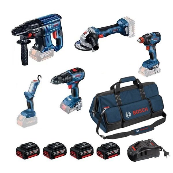 Bosch GBH 180-LI + GWS 180-LI + GSR 18V-50 + GDX 18V-200 + GLI 18V-300