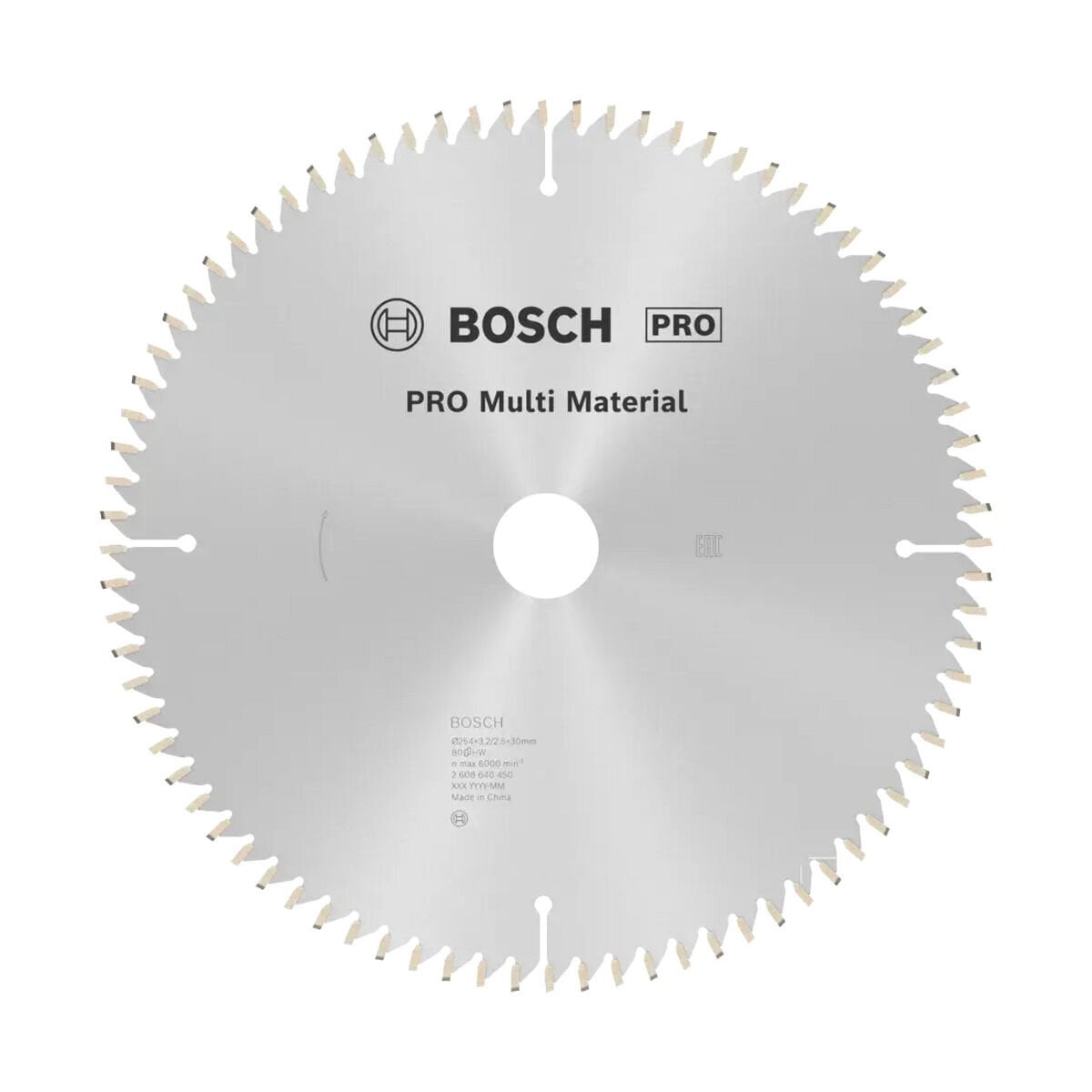 Bosch Multi Material Daire Testere Bıçağı 254x30mm 80 Diş