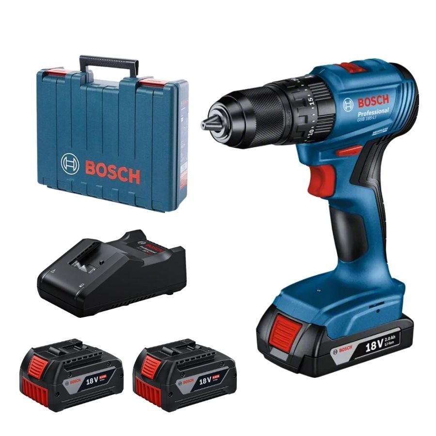 Bosch GSB 185-LI Şarjlı Matkap 5 Ah x 2 adet