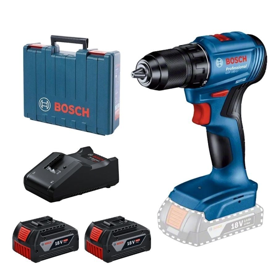 Bosch GSR 185-LI Akülü Vidalama 5 Ah x 2 adet