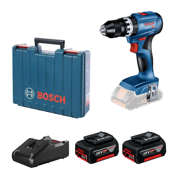 Bosch GSB 18V-45 Şarjlı Matkap 5 Ah x 2 adet
