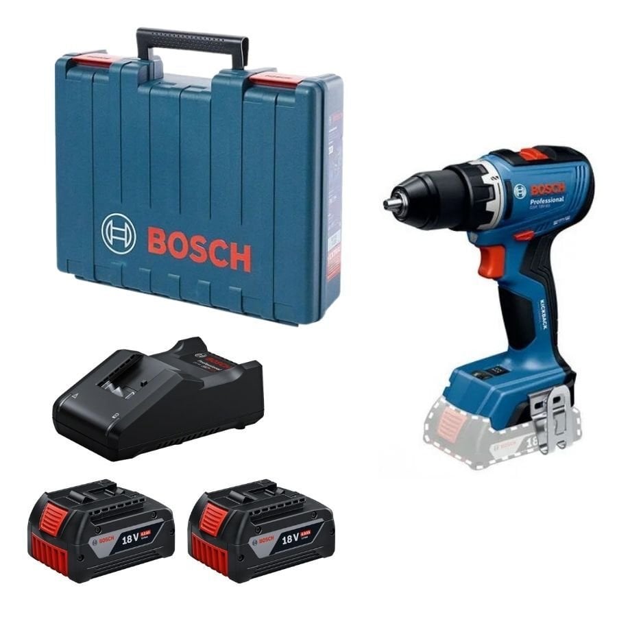Bosch GSR 18V-65 Akülü Vidalama 4 Ah x 2 adet