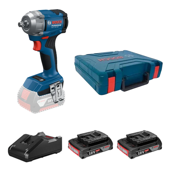 Bosch GDS 18V-350 Akülü Somun Sıkma 2 Ah x 2 adet