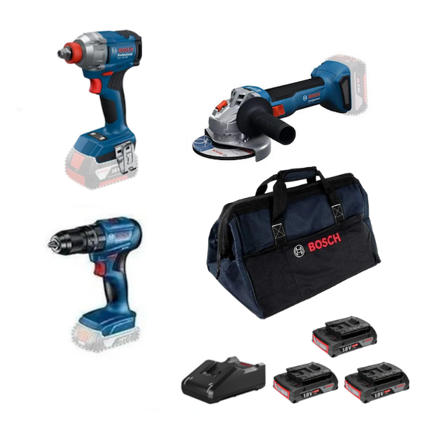 Bosch GWS 18V-8 + GSB 185-LI + GDX 18V-285