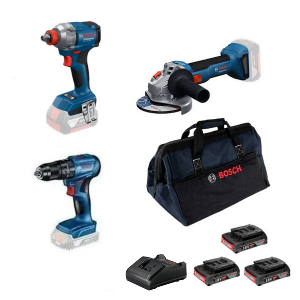 Bosch GWS 18V-8 + GSB 185-LI + GDX 18V-285
