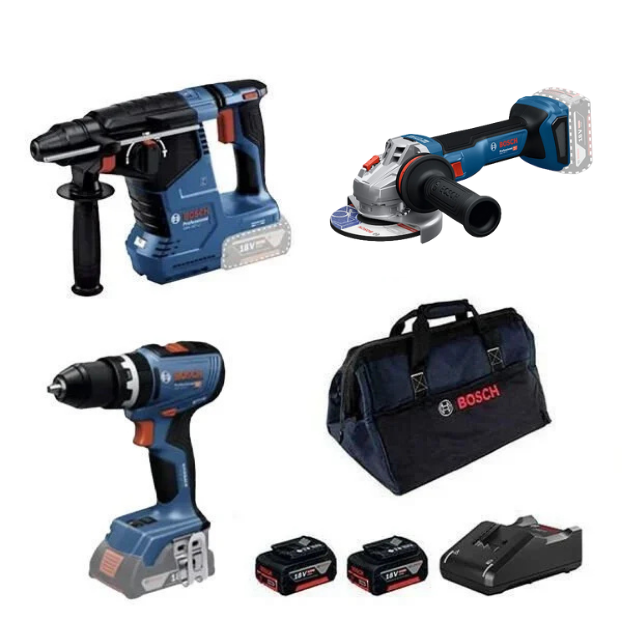 Bosch GBH 187-LI + GWS 18V-11 + GSB 18V-65
