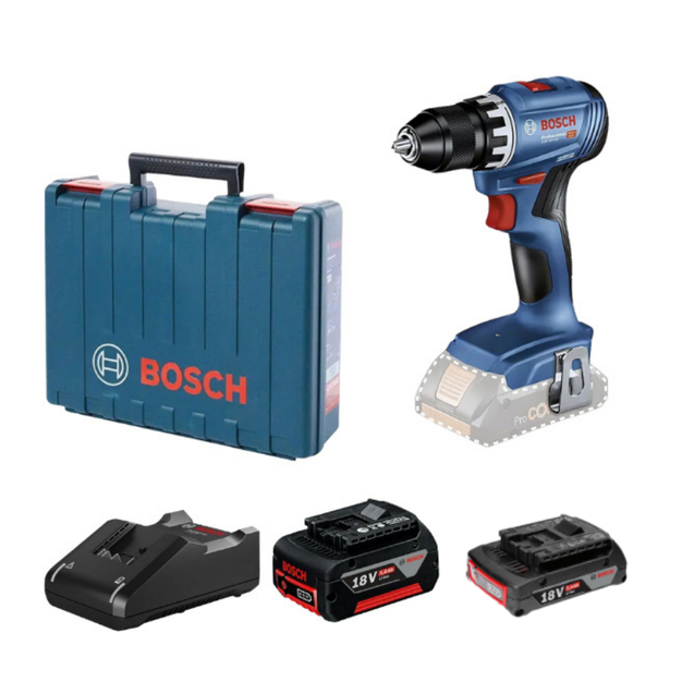 Bosch GSR 18V-45 Akülü Vidalama 2 Ah + 5 Ah