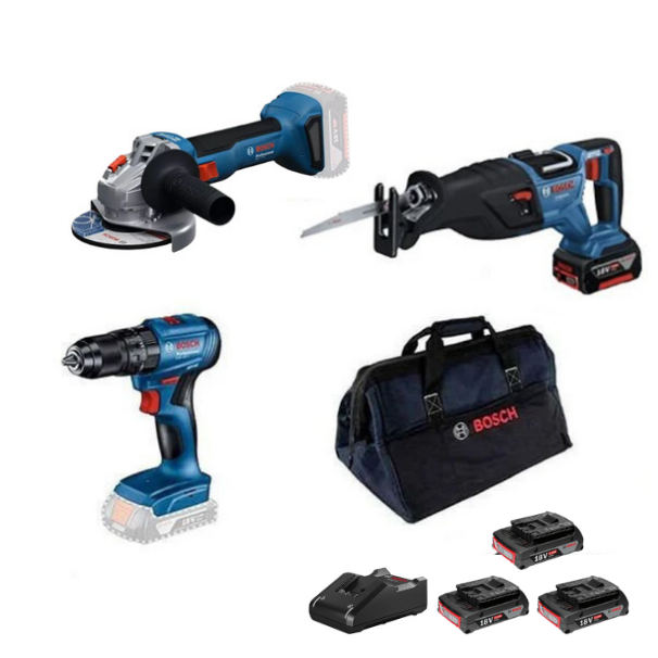 Bosch GWS 18V-8 + GSB 185-LI + GSA 185-LI