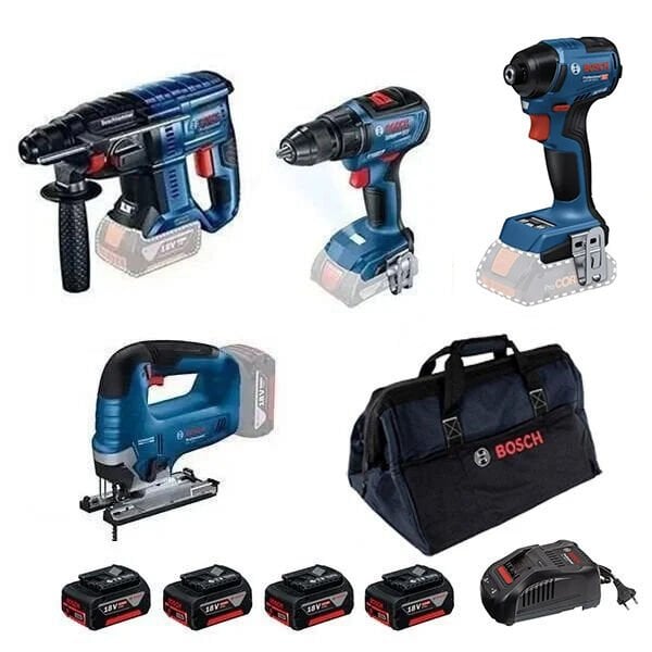 Bosch GBH 180-LI + GSR 18V-50 + GDR 18V-220 + GST 185-LI