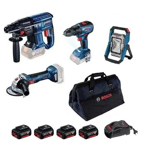 Bosch GBH 180-LI + GWS 180-LI + GSR 18V-50 + GLI 18V-1900