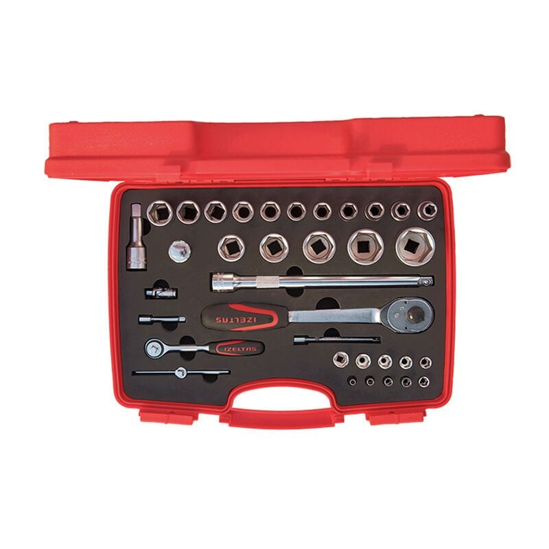 İzeltaş 1/4'' ve 1/2'' Lokma Takımı 35 Parça | Yetkili Satıcı