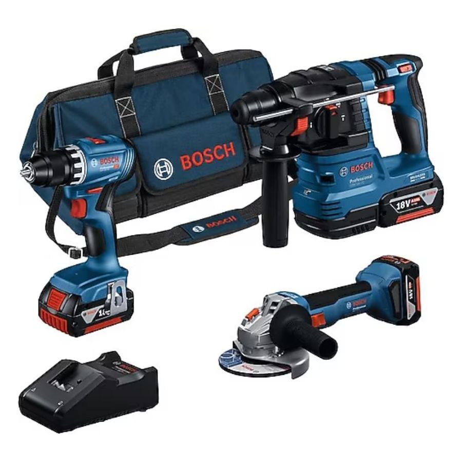 Bosch GSR 18V-45 + GBH 18V-22 + GWS 18V-8