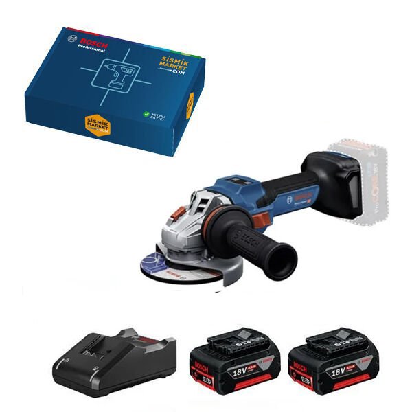 Bosch GWS 18V-15 S Akülü Taşlama 4 Ah x 2 adet