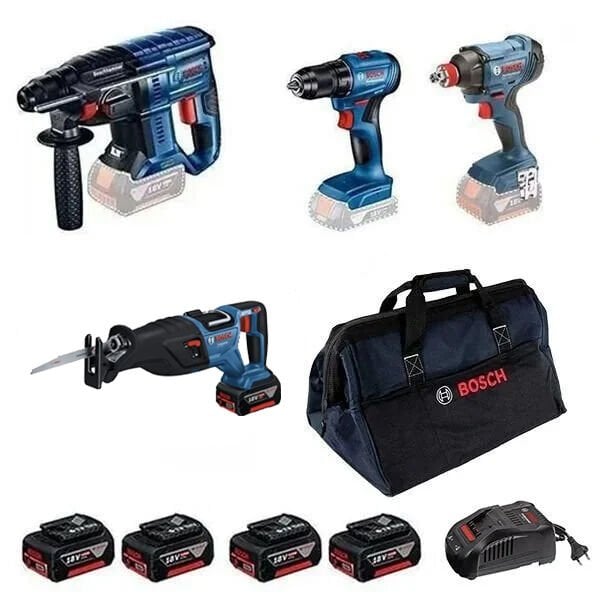 Bosch GBH 180-LI + GSA 185-LI + GSR 185-LI + GDX 180-LI