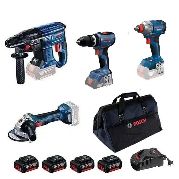 Bosch GBH 180-LI + GWS 18V-8 + GSB 18V-65 + GDX 18V-285