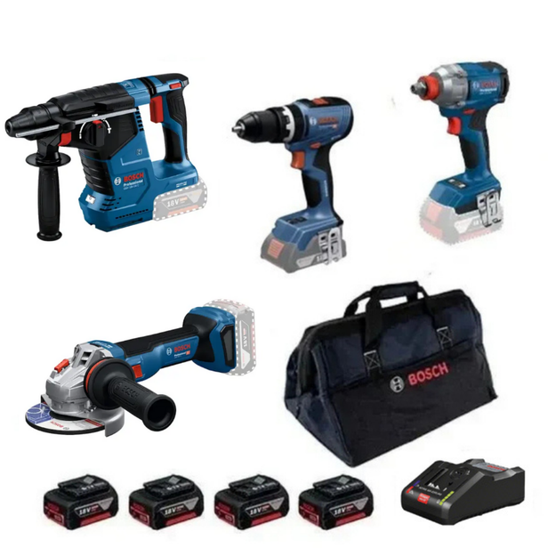 Bosch GBH 18V-24 C + GWS 18V-11 S + GSB 18V-65 + GDX 18V-285