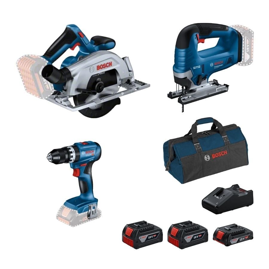 Bosch GKS 185-LI  + GST 185-LI + GSR 18V-45