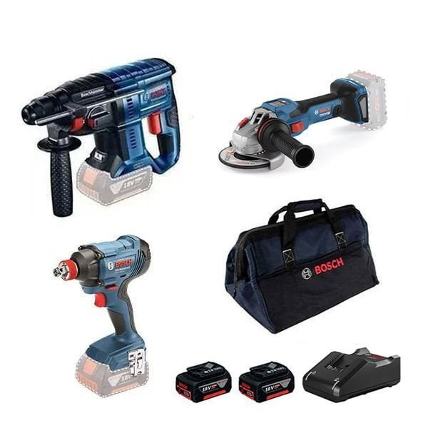 Bosch GBH 180-LI + GWS 18V-15 S + GDX 180-LI