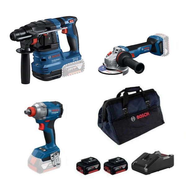 Bosch GBH 185-LI + GWS 18V-11 S + GDX 18V-285
