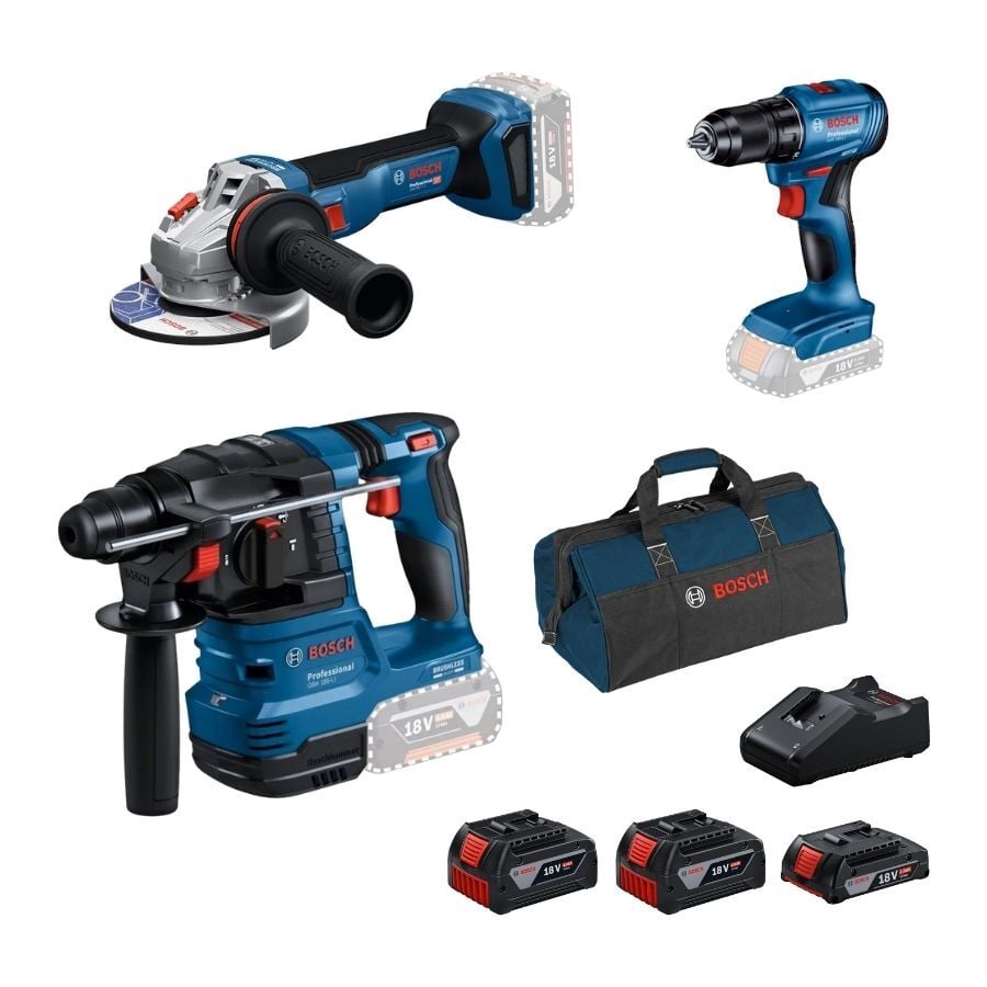 Bosch GBH 185-LI + GWS 18V-11 S + GSR 185-LI