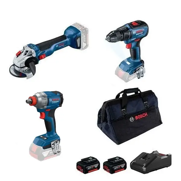 Bosch GWS 18V-10 + GSR 18V-50 + GDX 18V-285